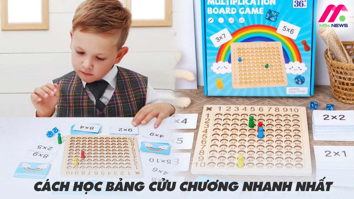 Child studying multiplication table with understanding-based approach