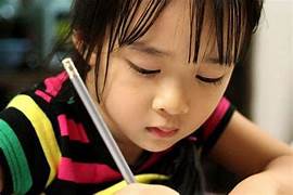 Frustrated child crying over math homework